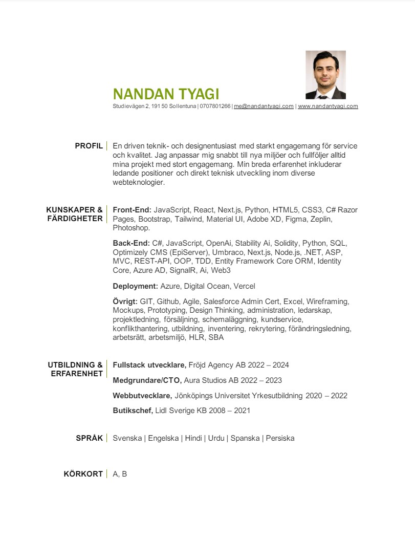 My CV